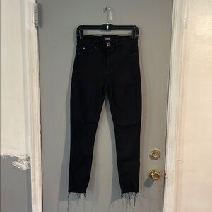 HUDSON Barbara High Waist Super Skinny Jean‎ Black Womens 26